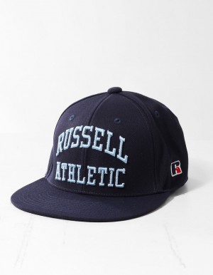 Accessories Čepice Russell Athletic Arch Logo Snap Back 3D Embroidered Tmavě Blankyt | KNF-374691