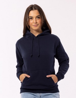 Dámské Mikina s Kapucí Russell Athletic Originals Embriodered Tmavě Blankyt | XEU-028641