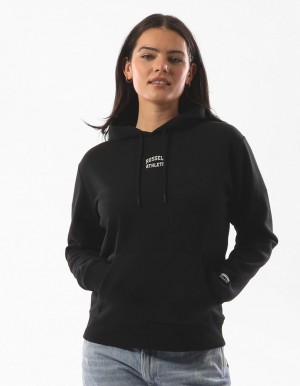 Dámské Mikina s Kapucí Russell Athletic Originals Embriodered Černé | ANH-852673