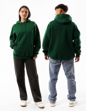 Dámské Mikina s Kapucí Russell Athletic Unisex Dri Tmavě Zelene | LEH-591376