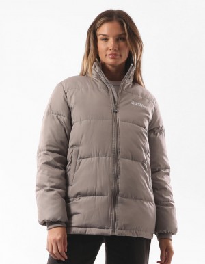 Dámské Puffer Bunda Russell Athletic Tribecca Šedé Hnědé | VFE-824709