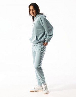 Dámské Track pants Russell Athletic Inlay Logo Unbrushed Tyrkysové | KAZ-845690