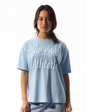 Dámské Tričko Russell Athletic Annie Oversized Blankyt | CIA-960835