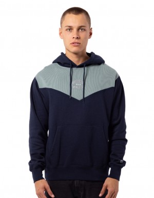 Pánské Mikina s Kapucí Russell Athletic Chevron Tmavě Blankyt | PQS-372685