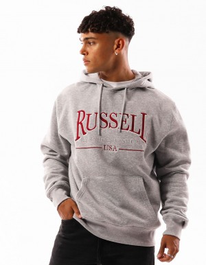Pánské Mikina s Kapucí Russell Athletic Glendale Šedé | MGC-052716