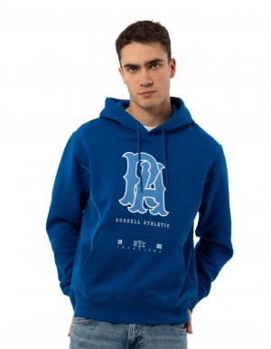 Pánské Mikina s Kapucí Russell Athletic Midfielder Blankyt | BOH-583726