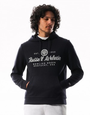 Pánské Mikina s Kapucí Russell Athletic Mini Seal Černé | PLV-541907