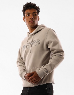 Pánské Mikina s Kapucí Russell Athletic Original Modern Logo Hnědožlutý | XLE-529378