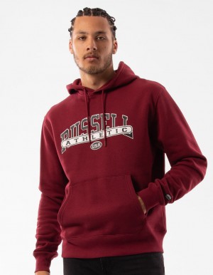 Pánské Mikina s Kapucí Russell Athletic Vortex Vínové | LBH-481362