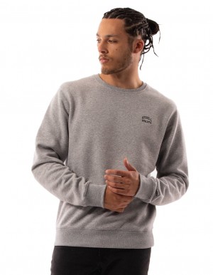 Pánské Svetr S Výstřihem Do Posádky Russell Athletic Originals Small Arch Šedé | PET-294368