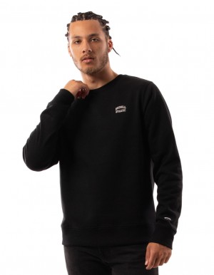Pánské Svetr S Výstřihem Do Posádky Russell Athletic Originals Small Arch Černé | YIV-916542