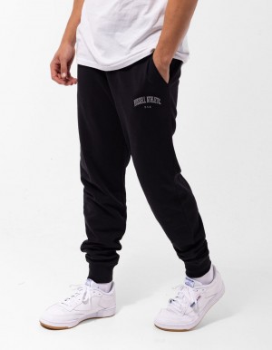Pánské Track pants Russell Athletic Originals Big Arch Unbrushed Cuffed Černé | HNB-061473