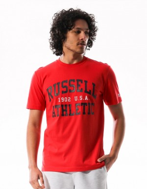 Pánské Tričko Russell Athletic Big Arch Červené | NVF-041598