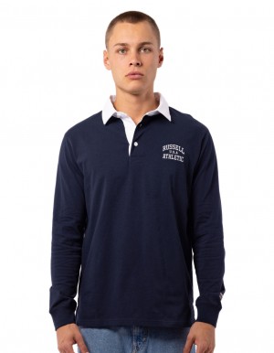 Pánské Tričko Russell Athletic Glory Rugby Tmavě Blankyt | PSO-124530