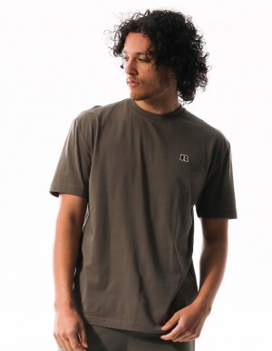 Pánské Tričko Russell Athletic R Logo Slouch Hnědé | LOT-738615