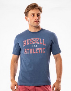 Pánské Tričko Russell Athletic Samson Tmavě Blankyt | HTG-609835