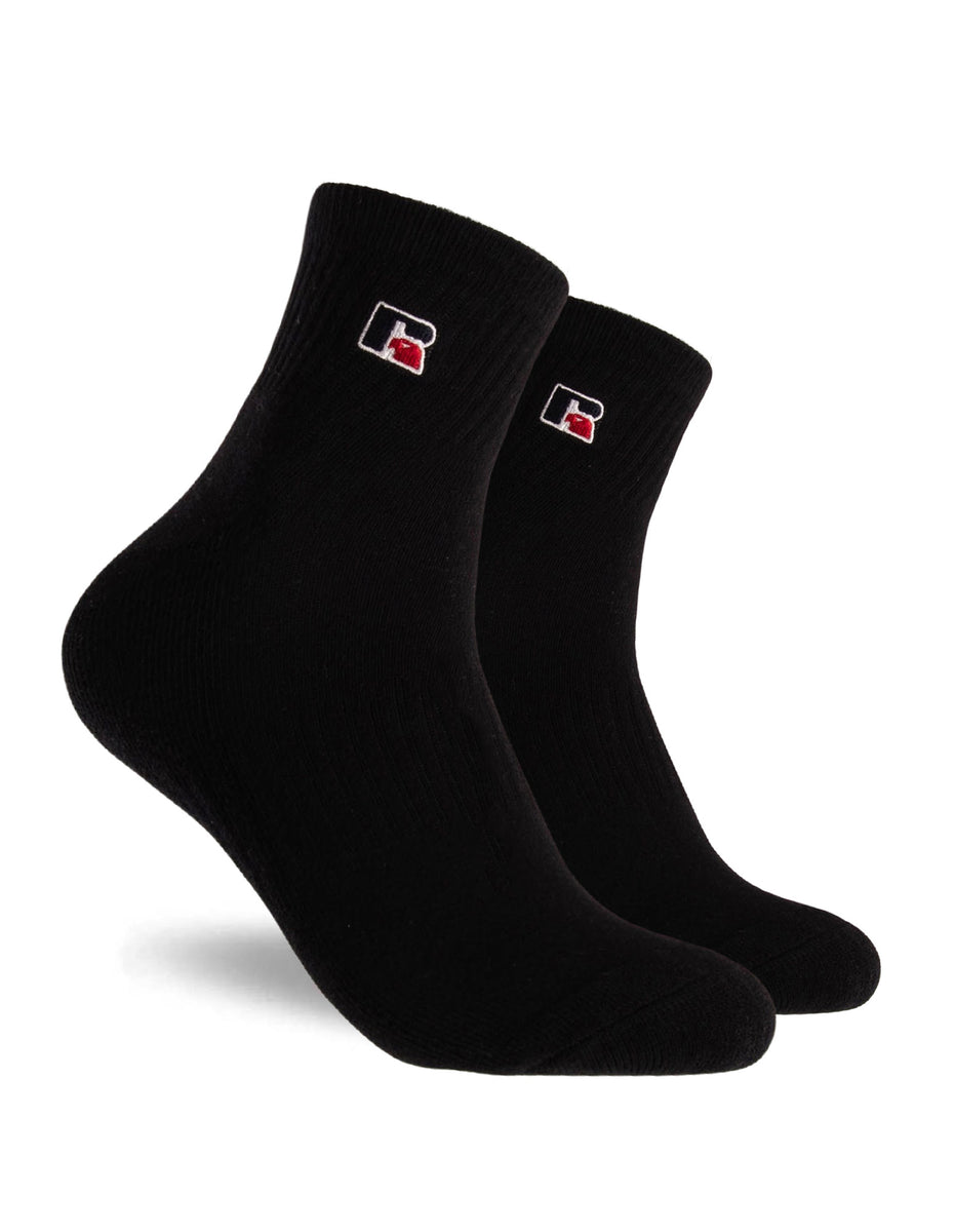 Accessories Ponožky Russell Athletic Essential Quarter 3 Pack Černé | ALK-086359