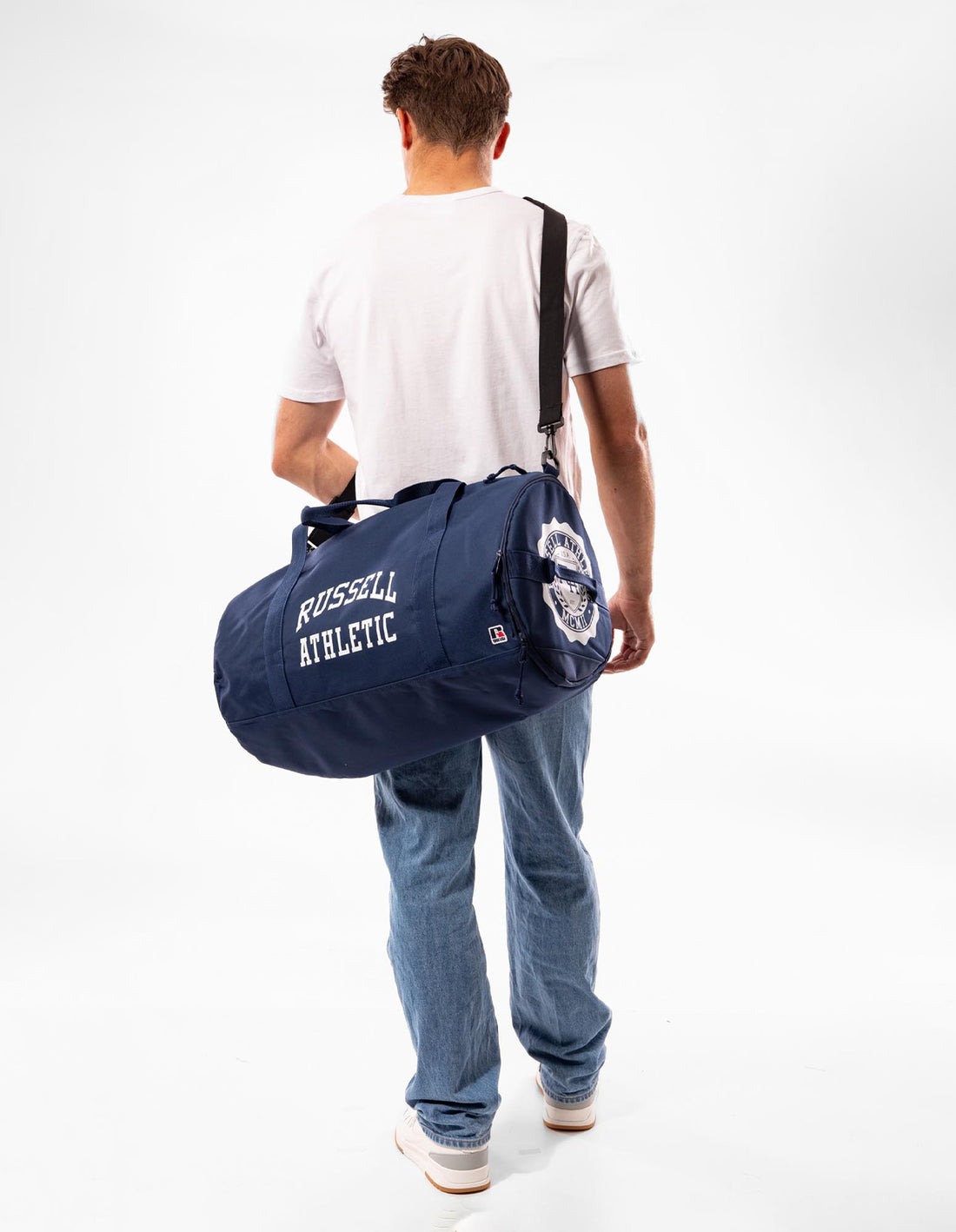 Accessories Tašky & Batohy Russell Athletic Arched Logo Barrel Tmavě Blankyt | UYG-385240