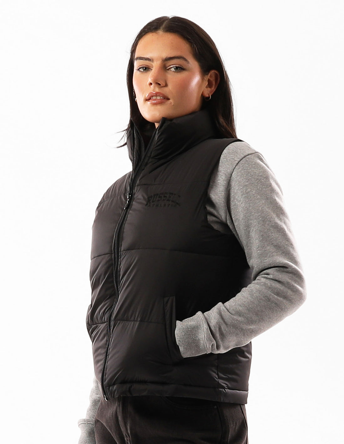 Dámské Bundy Russell Athletic Arlington Vest Černé | HJW-685013
