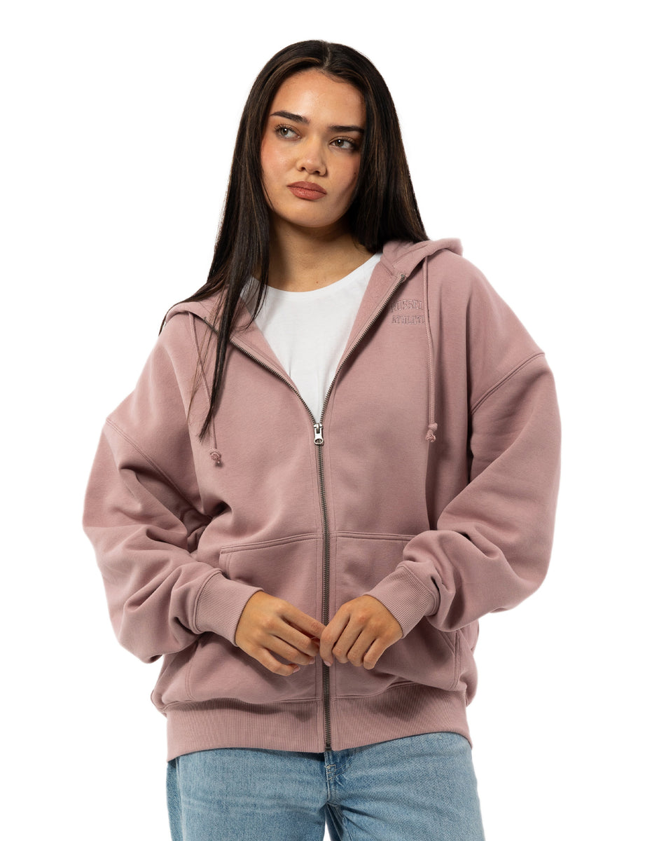 Dámské Bundy Russell Athletic Originals Embroidered Zip Through Růžové | GUR-975184