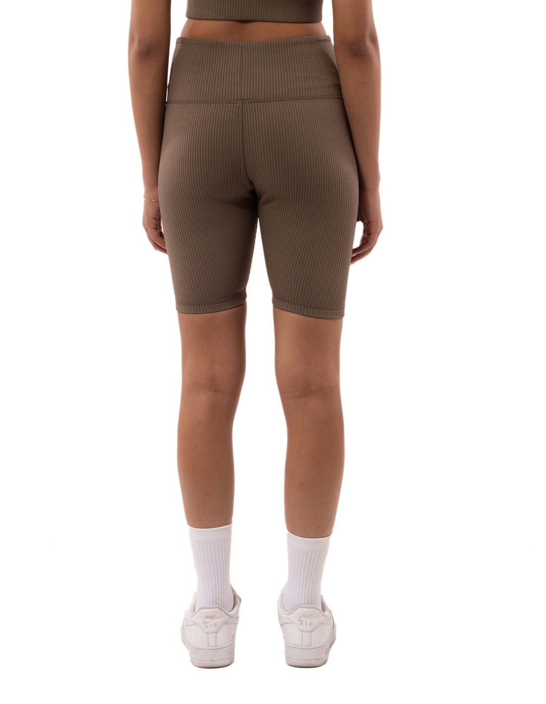 Dámské Kraťasy Russell Athletic Deja Vu Ribbed Bike Béžový | MGV-567081