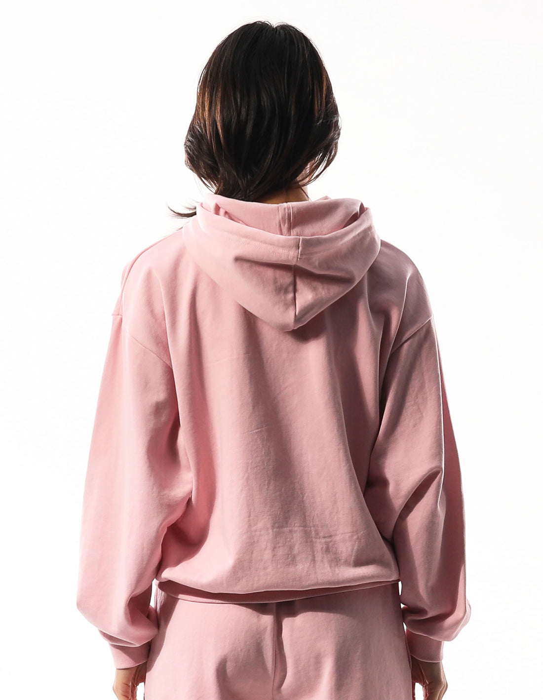 Dámské Mikina s Kapucí Russell Athletic Inlay Logo Unbrushed Růžové Růžové | THE-987241