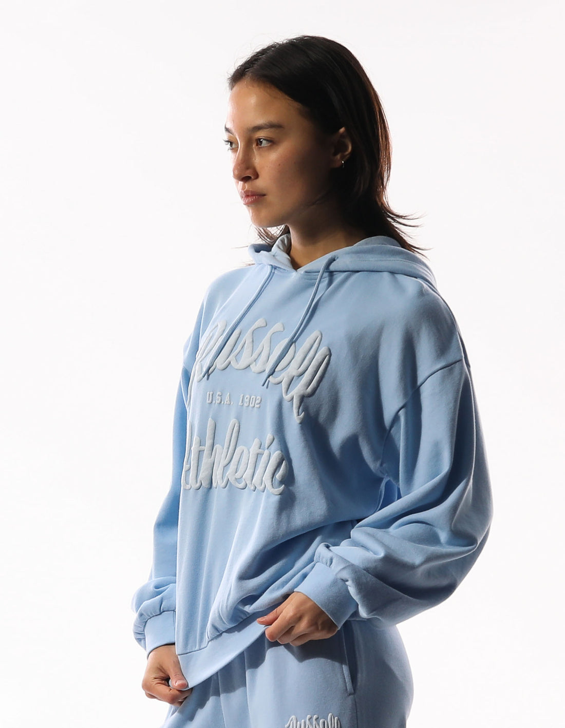 Dámské Mikina s Kapucí Russell Athletic Maplewood Oversized Blankyt | NXY-796540