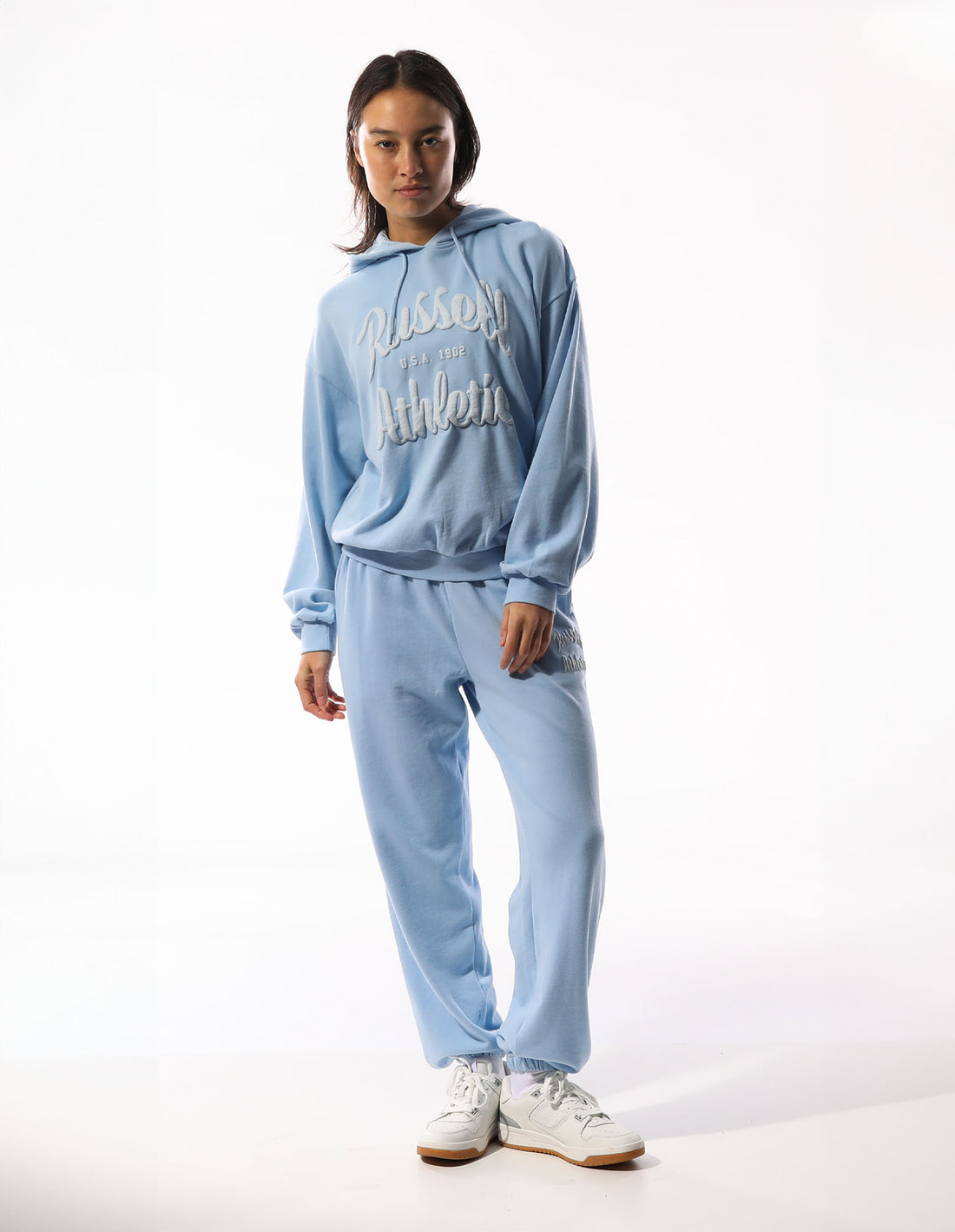 Dámské Mikina s Kapucí Russell Athletic Maplewood Oversized Blankyt | NXY-796540