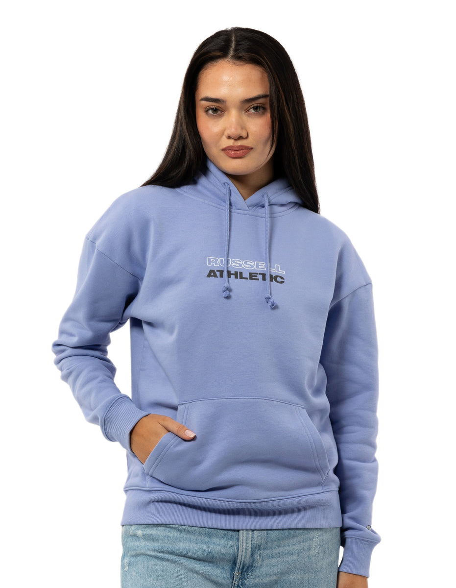 Dámské Mikina s Kapucí Russell Athletic Originals Linear Levandule | ADR-460725