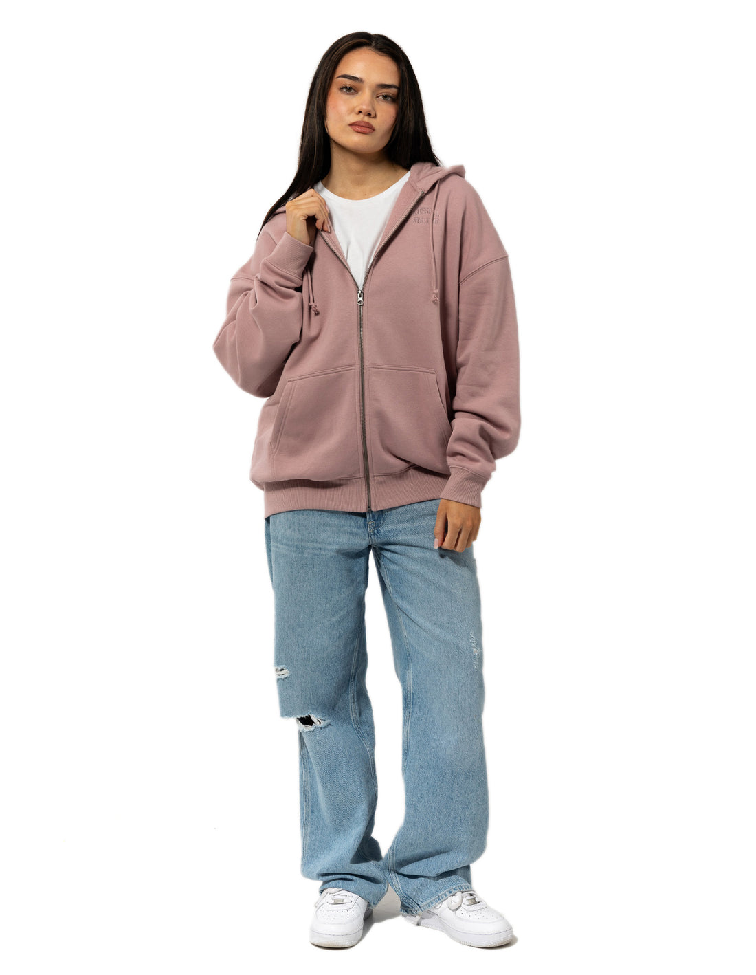 Dámské Mikina s Kapucí Russell Athletic Originals Embroidered Zip Through Růžové | QXT-803642