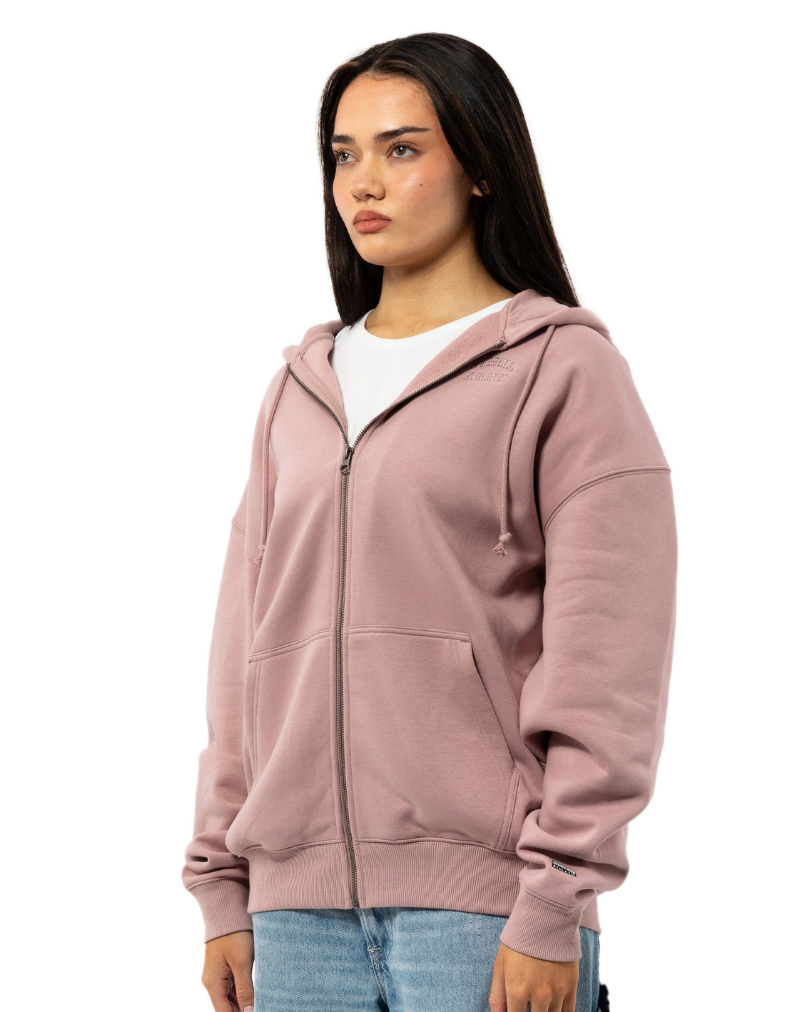 Dámské Mikina s Kapucí Russell Athletic Originals Embroidered Zip Through Růžové | QXT-803642