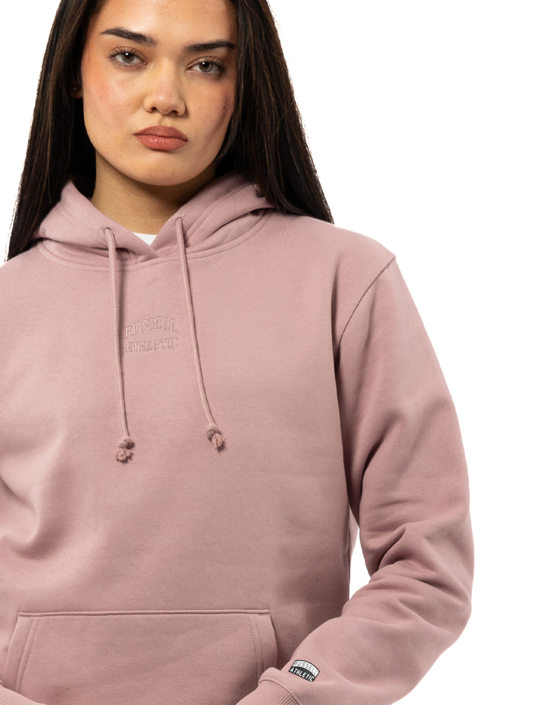 Dámské Mikina s Kapucí Russell Athletic Originals Embriodered Růžové | PKT-571032