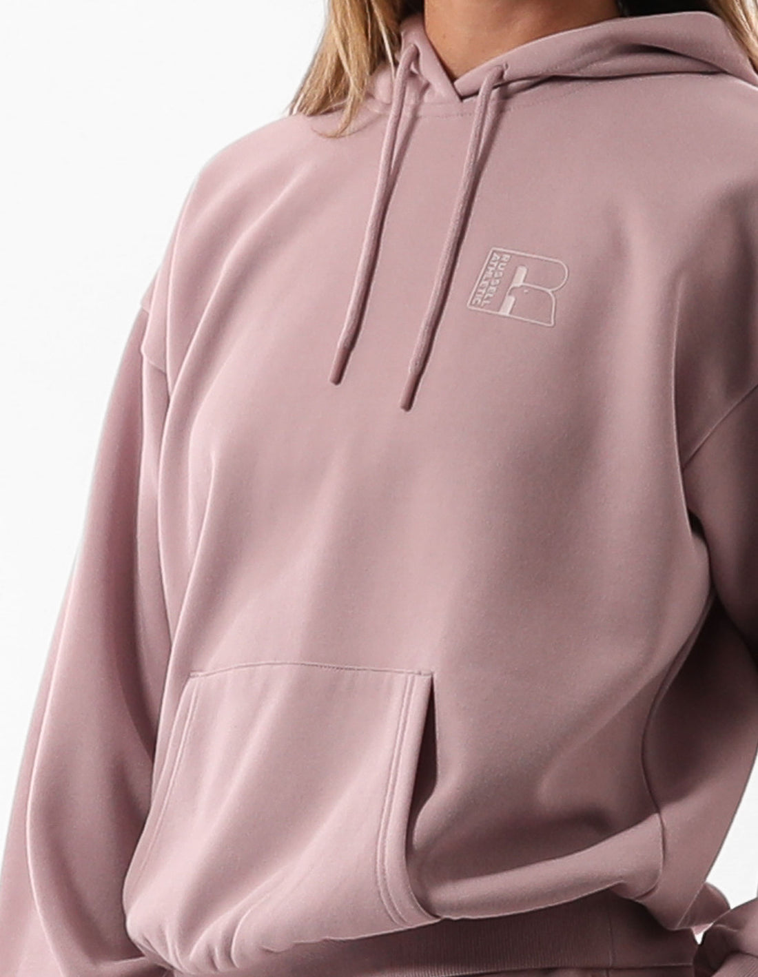 Dámské Mikina s Kapucí Russell Athletic Original Inlay Logo Růžové Růžové | CHB-490835