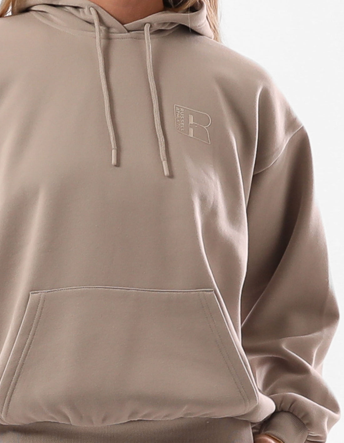 Dámské Mikina s Kapucí Russell Athletic Original Inlay Logo Hnědé | PQN-201569