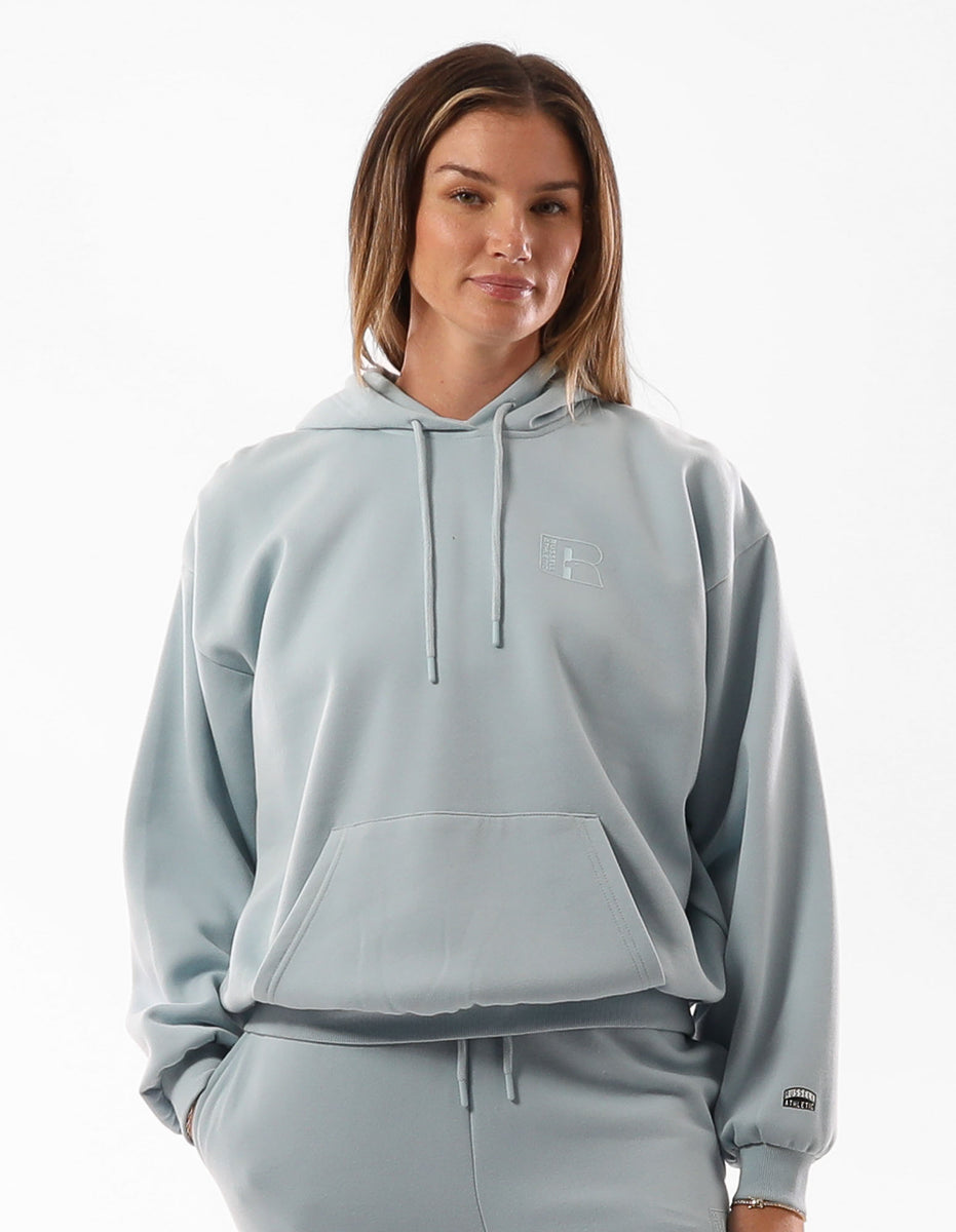Dámské Mikina s Kapucí Russell Athletic Original Inlay Logo Tyrkysové | MCW-432108