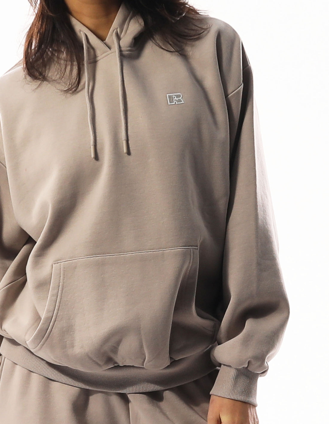 Dámské Mikina s Kapucí Russell Athletic R Logo Hnědé | RQW-214738