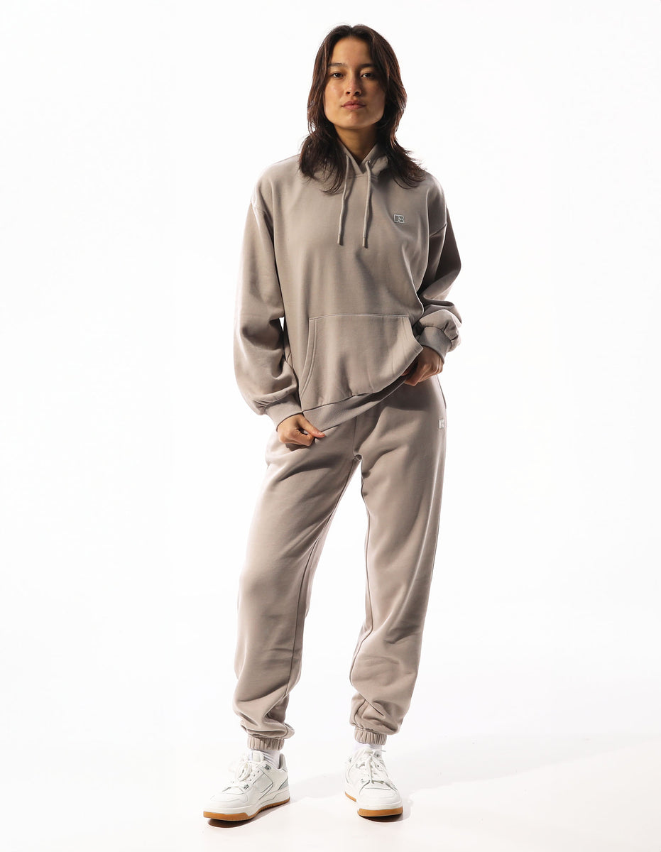 Dámské Mikina s Kapucí Russell Athletic R Logo Hnědé | RQW-214738