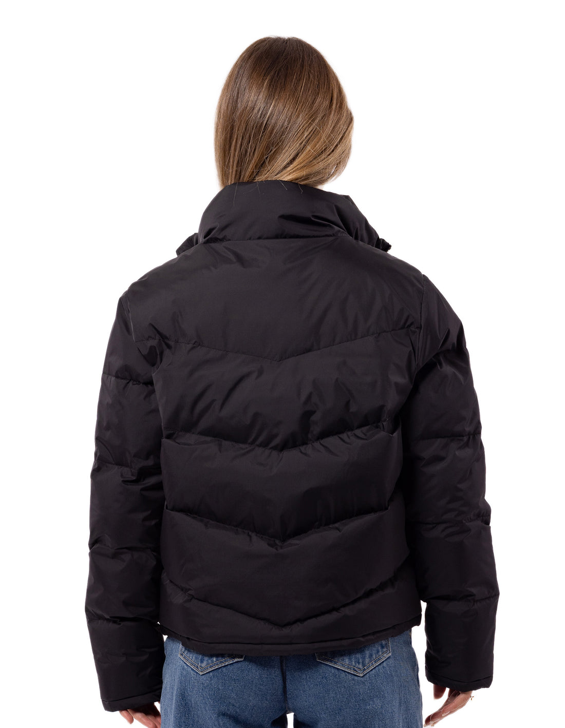 Dámské Puffer Bunda Russell Athletic Arch Logo Černé | FHY-146028