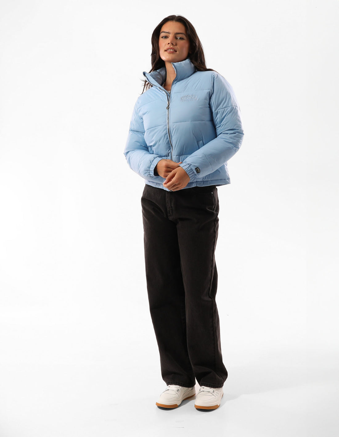 Dámské Puffer Bunda Russell Athletic Seattle Sea Cropped Blankyt | EPW-380721