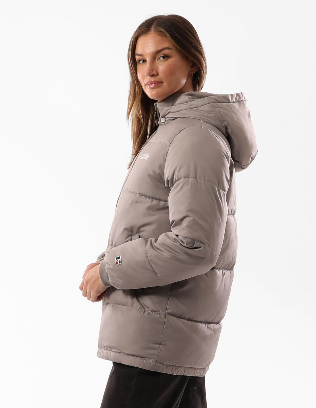 Dámské Puffer Bunda Russell Athletic Tribecca Šedé Hnědé | VFE-824709