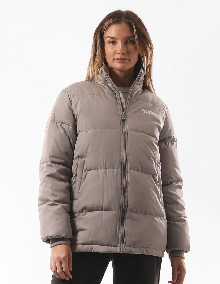 Dámské Puffer Bunda Russell Athletic Tribecca Šedé Hnědé | VFE-824709