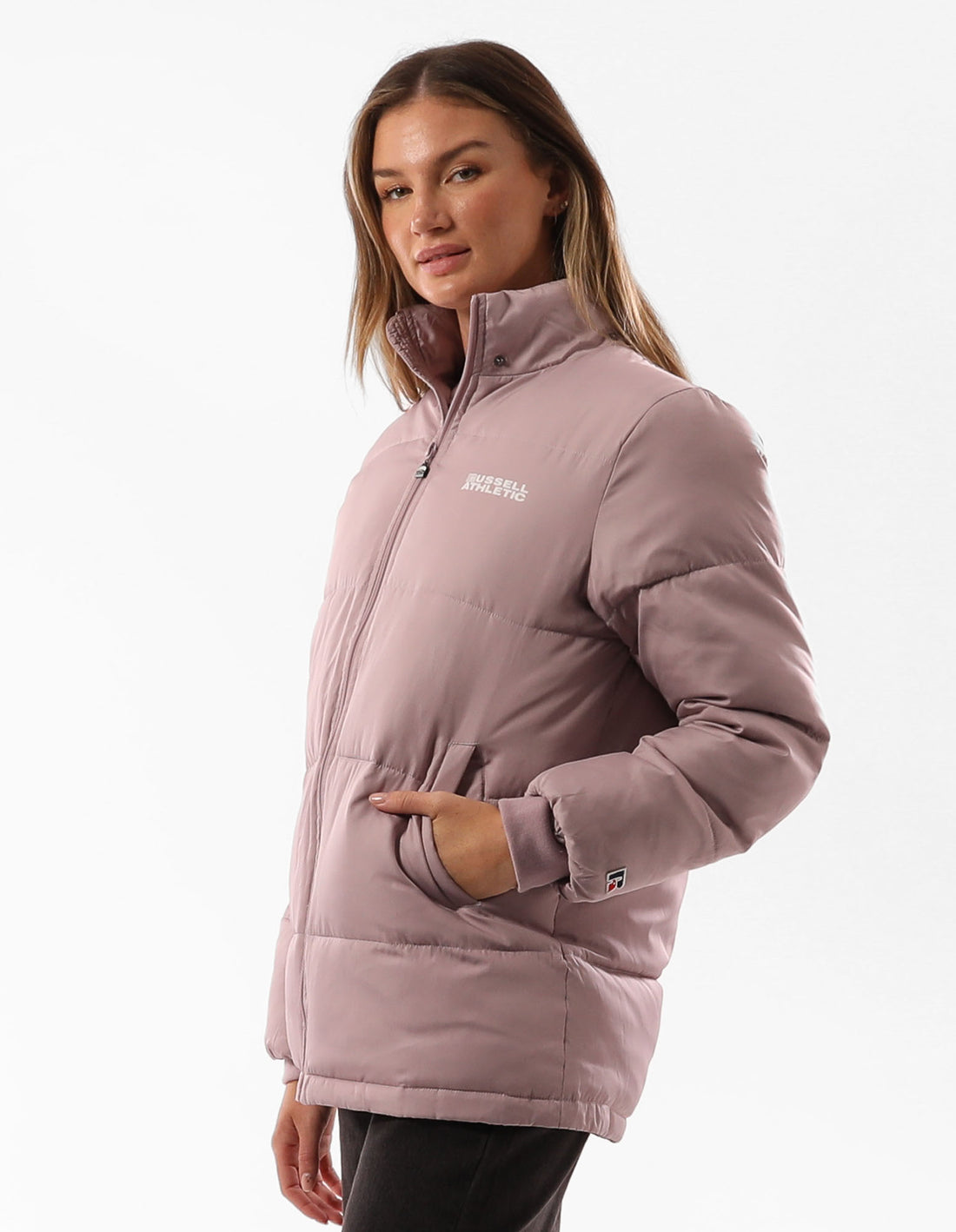 Dámské Puffer Bunda Russell Athletic Tribecca Fialové Červené | QFI-381965