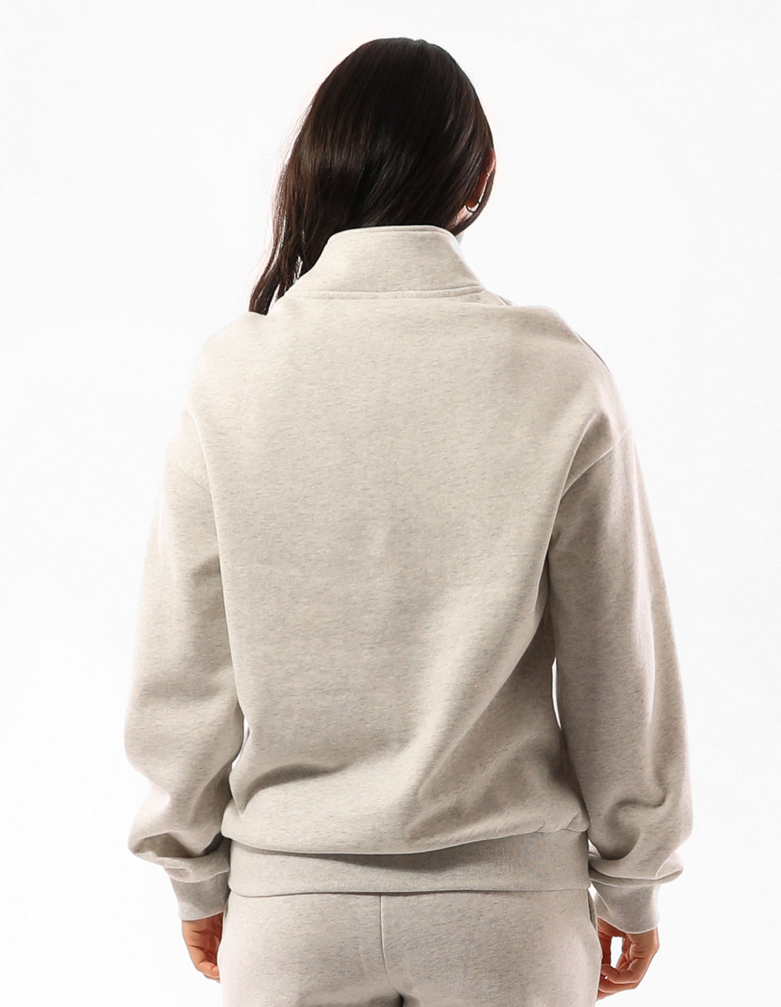 Dámské Svetr S Výstřihem Do Posádky Russell Athletic Tribecca Oversized 1/4 Zip Béžový | DZV-970481