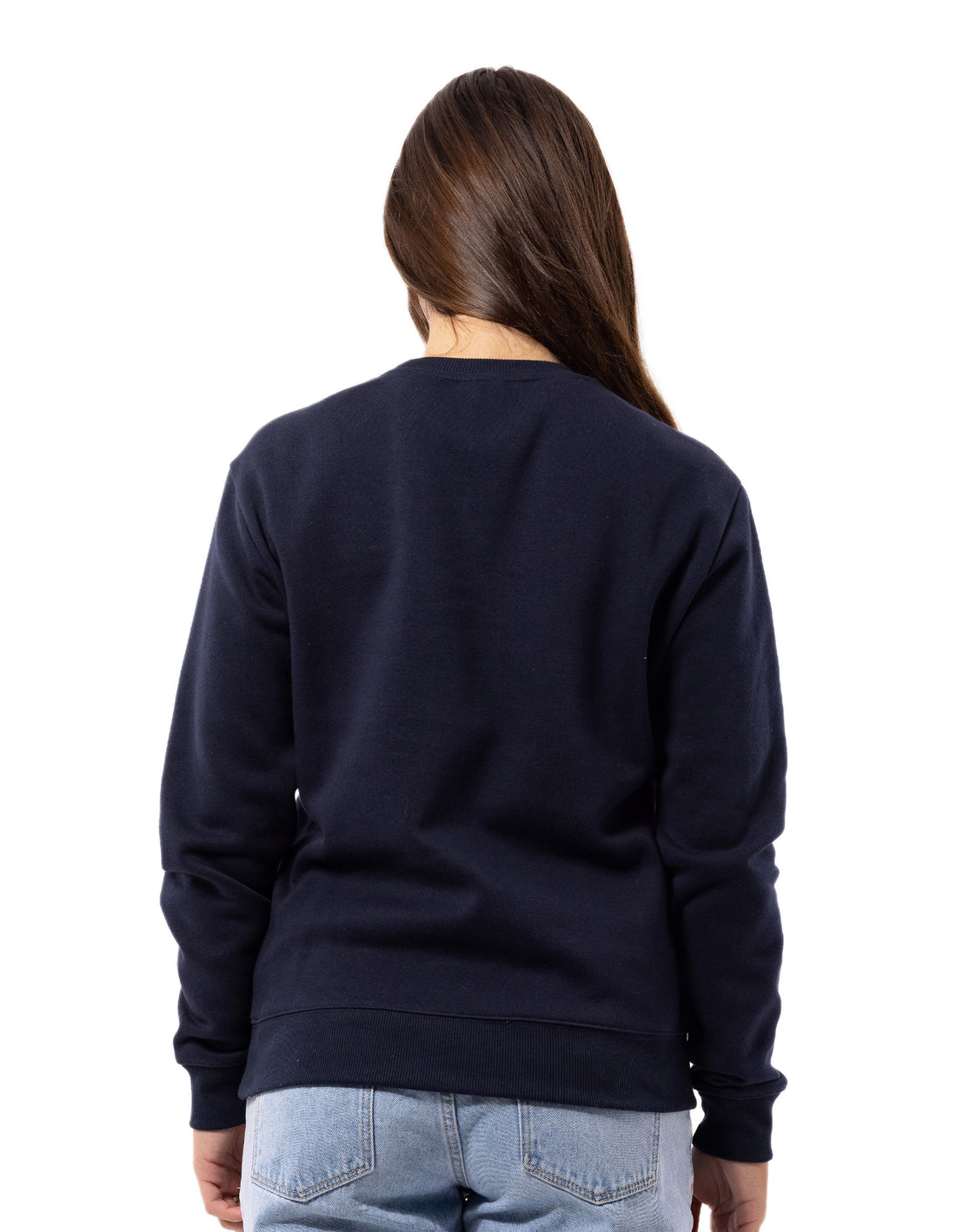 Dámské Svetr S Výstřihem Do Posádky Russell Athletic Originals Embroidered Tmavě Blankyt | XFW-589471