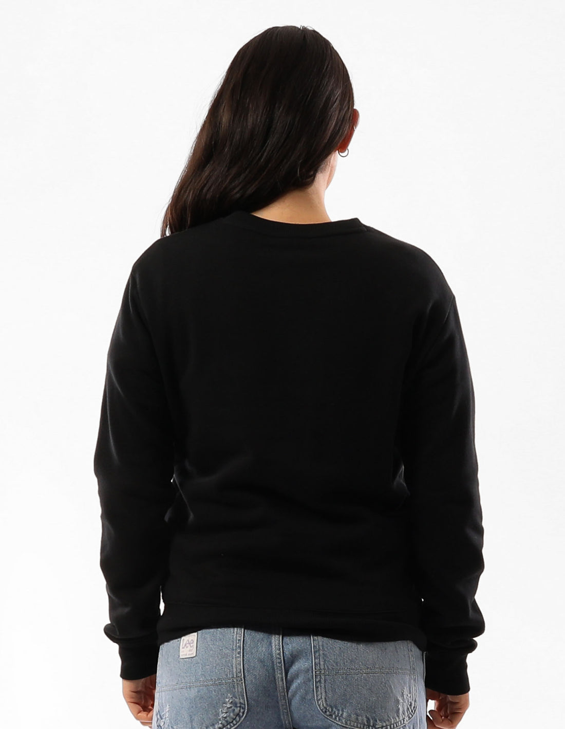 Dámské Svetr S Výstřihem Do Posádky Russell Athletic Originals Embroidered Černé | RLK-290785
