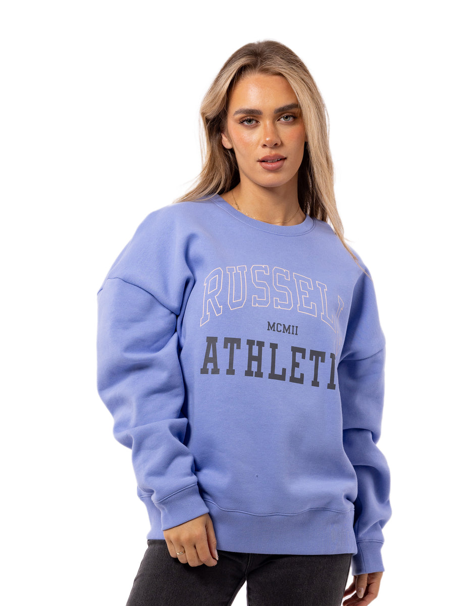 Dámské Svetr S Výstřihem Do Posádky Russell Athletic MCMII Levandule | ZQI-846125