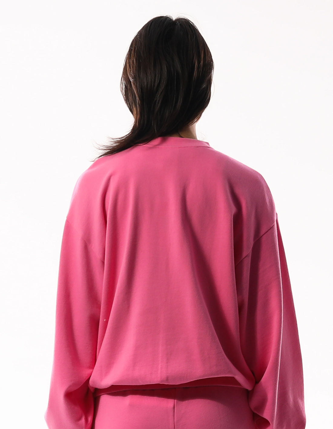 Dámské Svetr S Výstřihem Do Posádky Russell Athletic Annie Oversized Růžové | HBT-317690