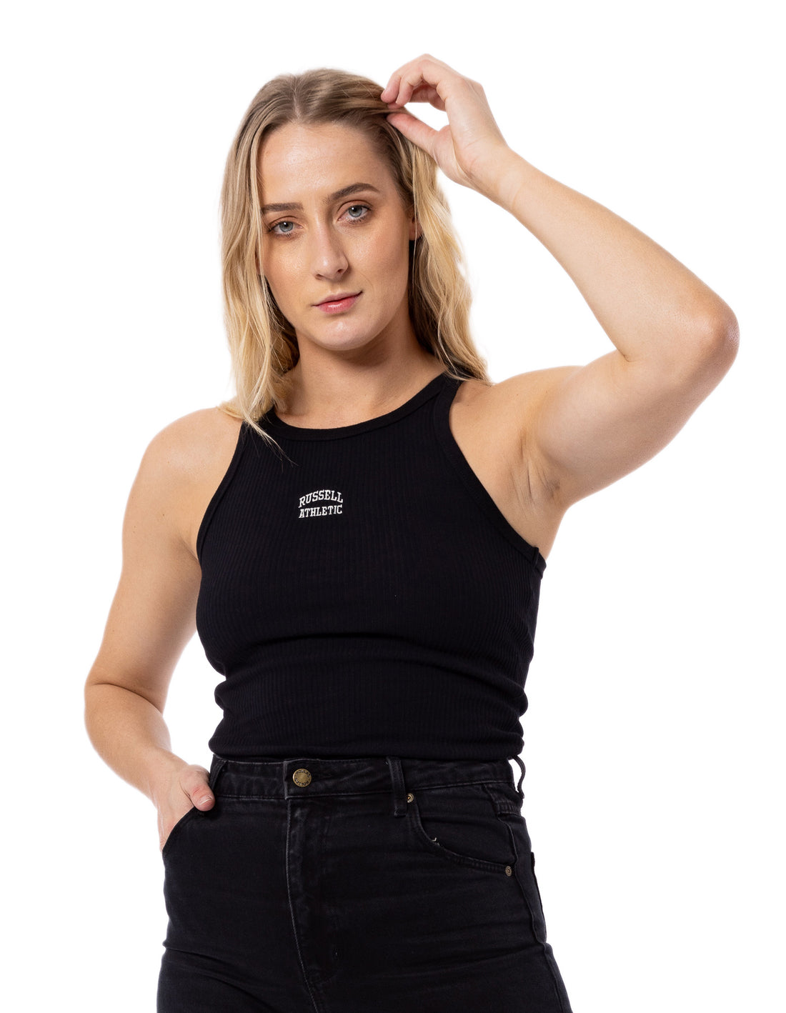 Dámské Tílko Russell Athletic Originals Embroidered Černé | ZFC-601459