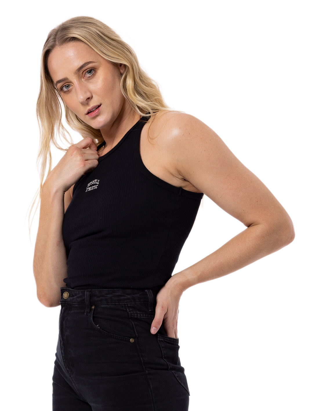Dámské Tílko Russell Athletic Originals Embroidered Černé | ZFC-601459
