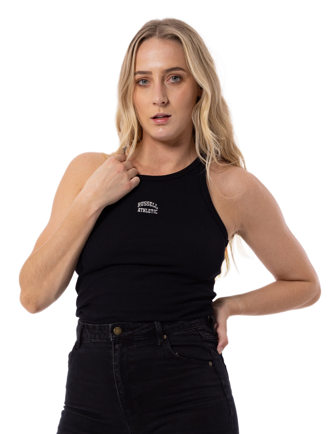 Dámské Tílko Russell Athletic Originals Embroidered Černé | ZFC-601459